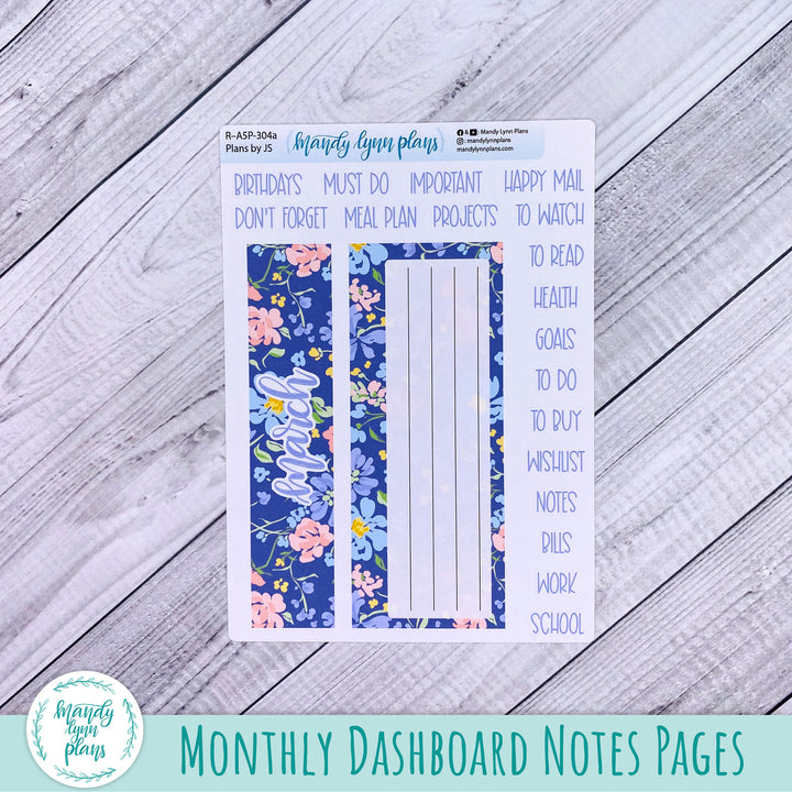 March Plans by Just Scribble Dashboard || Spring Delight || R-A5P-304