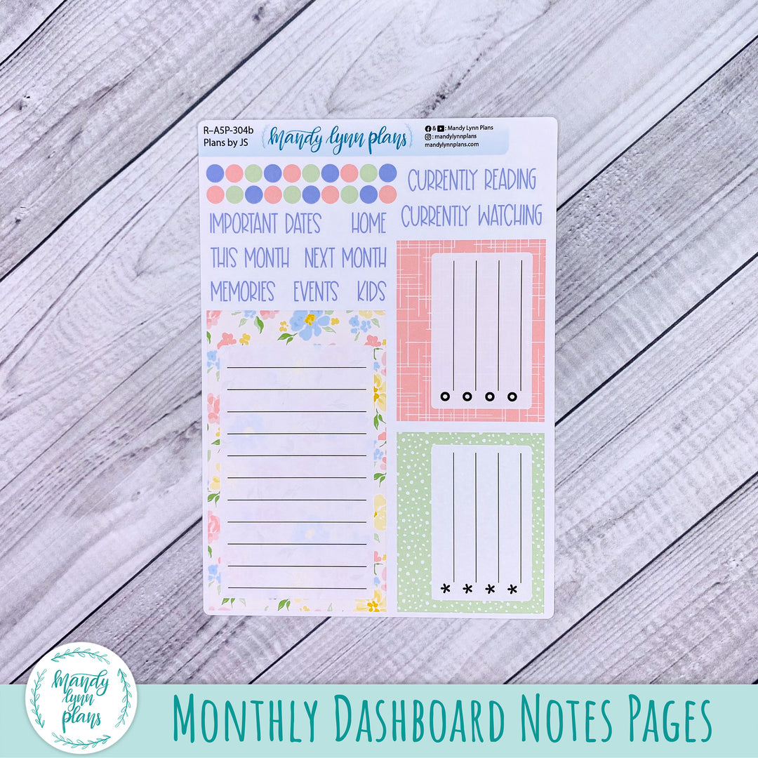 March Plans by Just Scribble Dashboard || Spring Delight || R-A5P-304