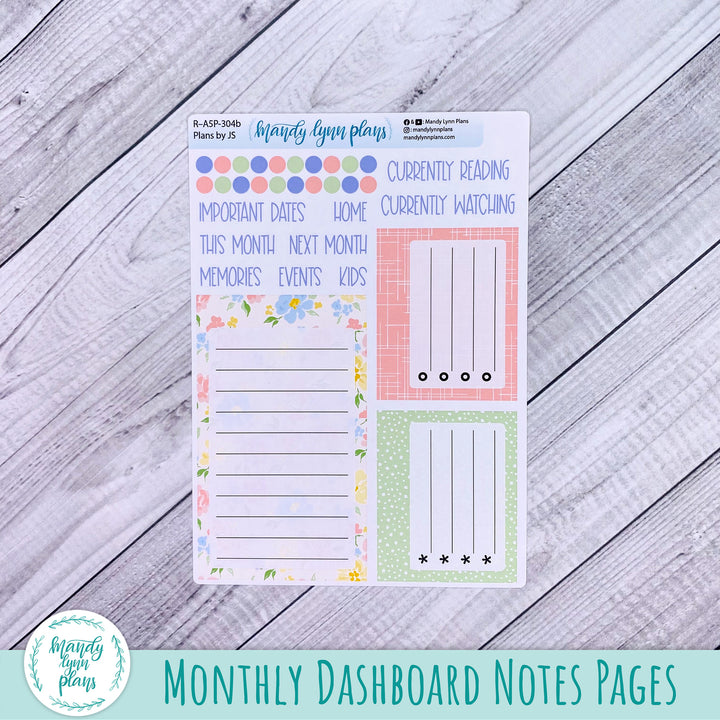 March Plans by Just Scribble Dashboard || Spring Delight || R-A5P-304