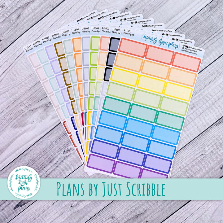 A5 Plans by Just Scribble Large Labels || 2 Hours