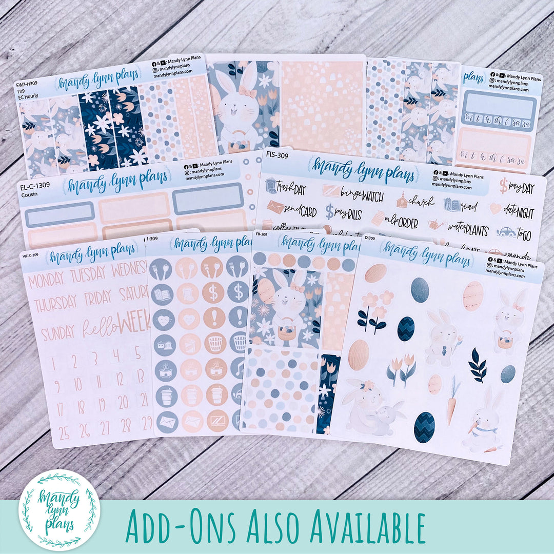 A5, B6, N1 & N2 Common Planner Weekly Kit || Bunny Bliss || 309