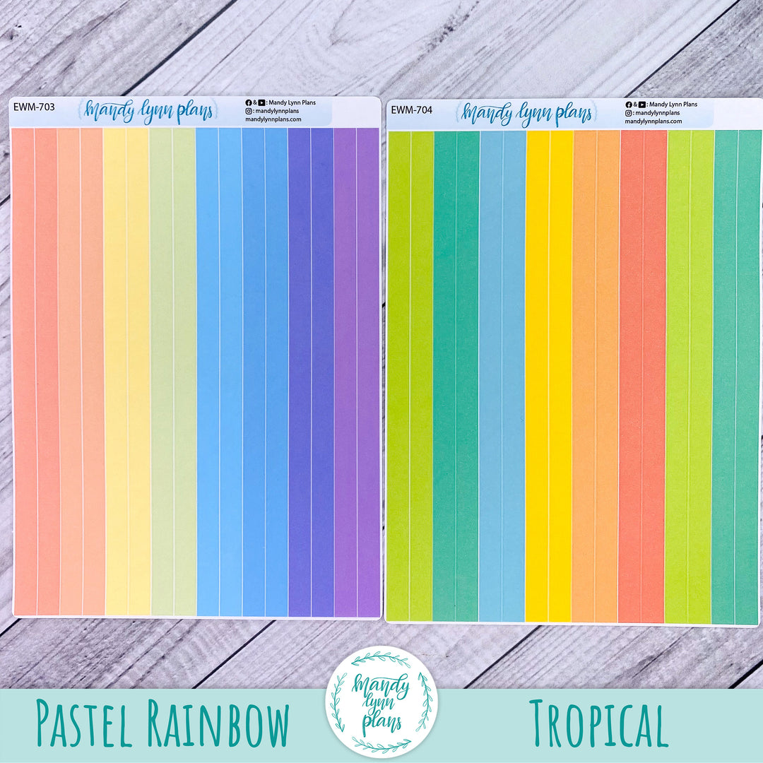 7x9 Skinny Solid Washi Strips