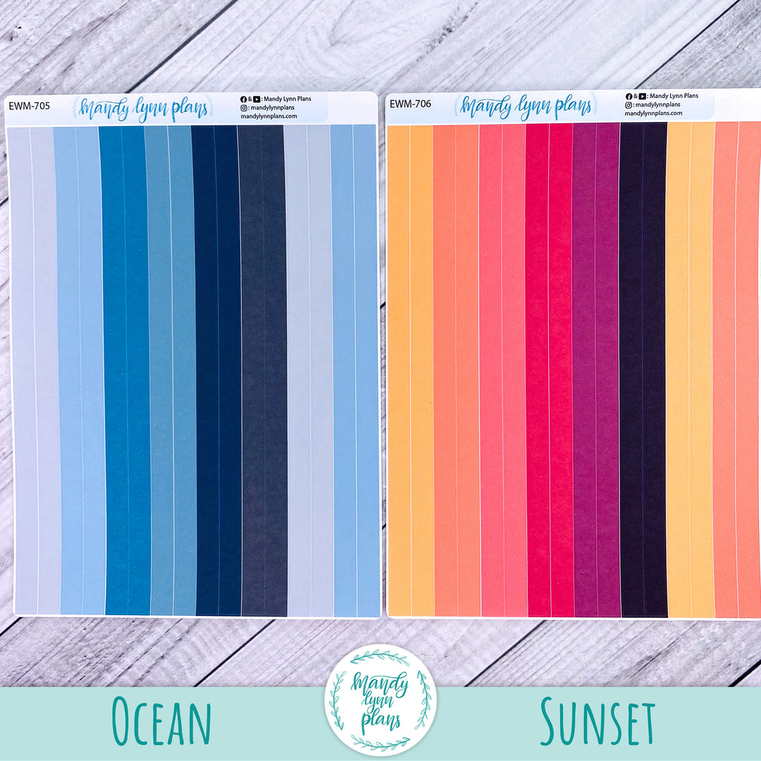 7x9 Skinny Solid Washi Strips
