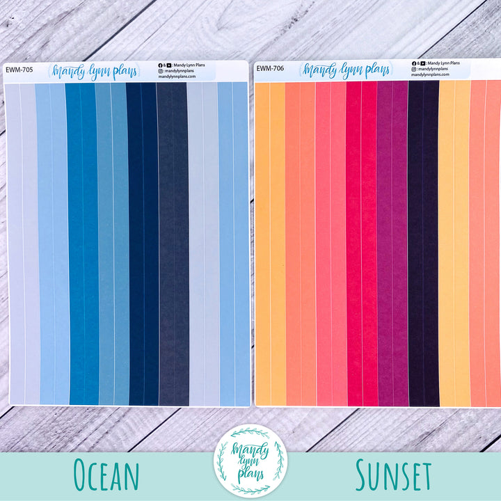 7x9 Skinny Solid Washi Strips