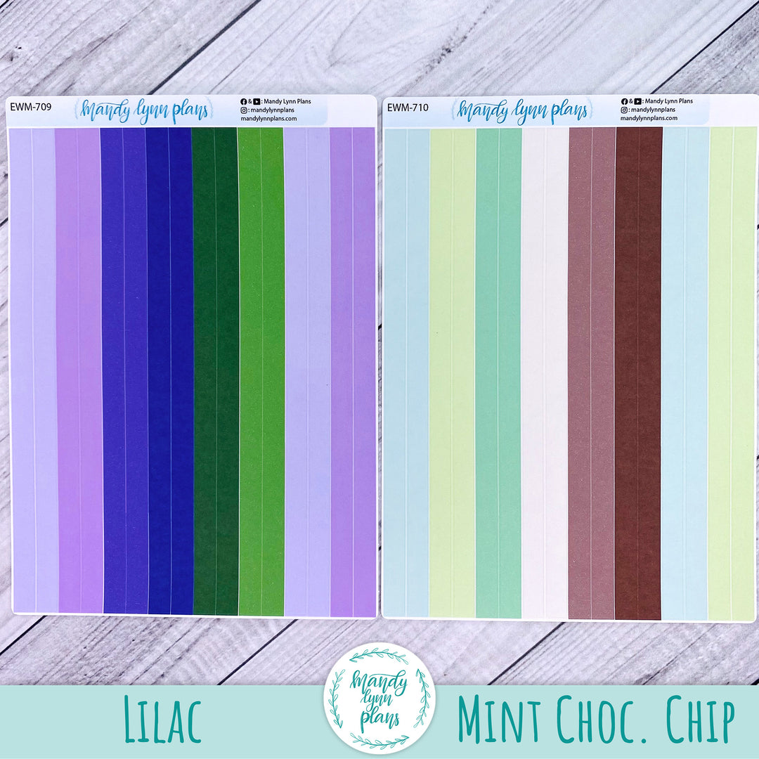 7x9 Skinny Solid Washi Strips