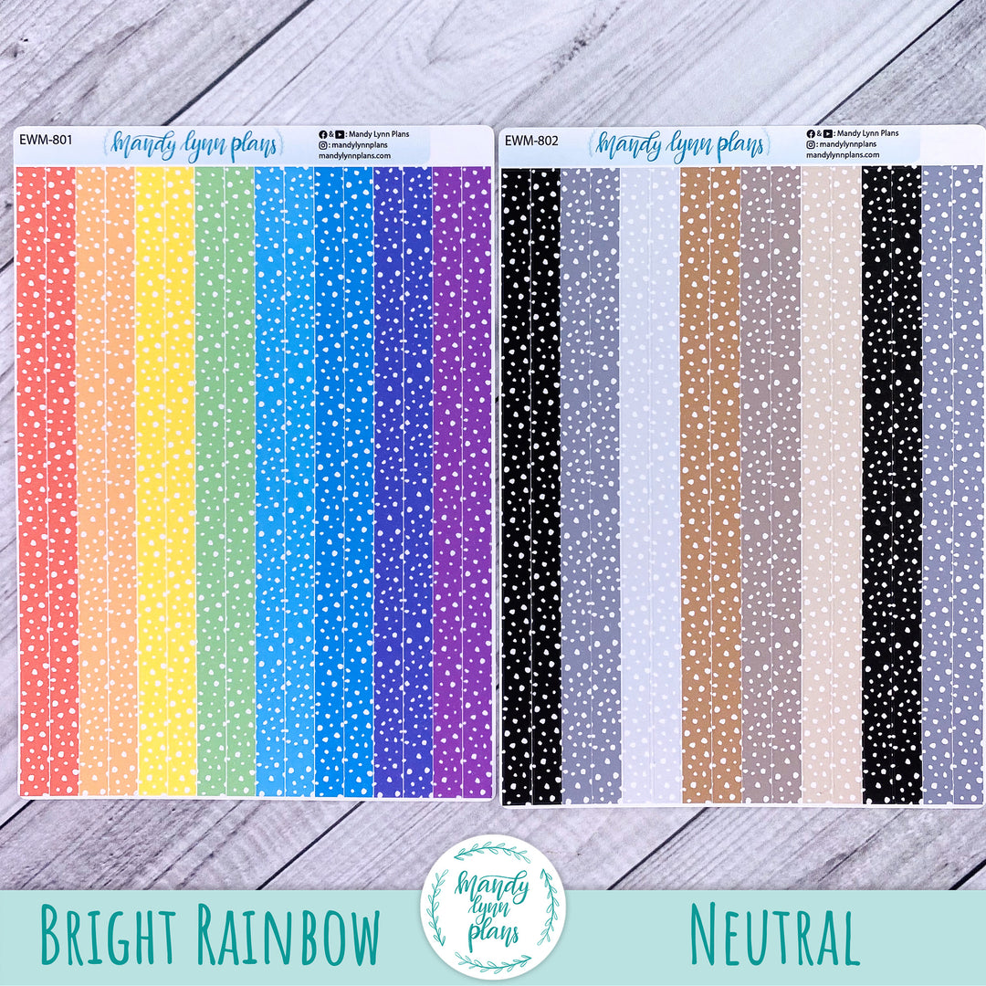 7x9 Skinny Polka Dot Washi Strips