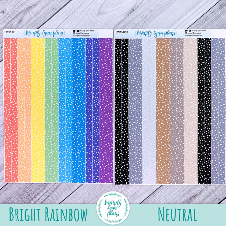 7x9 Skinny Polka Dot Washi Strips