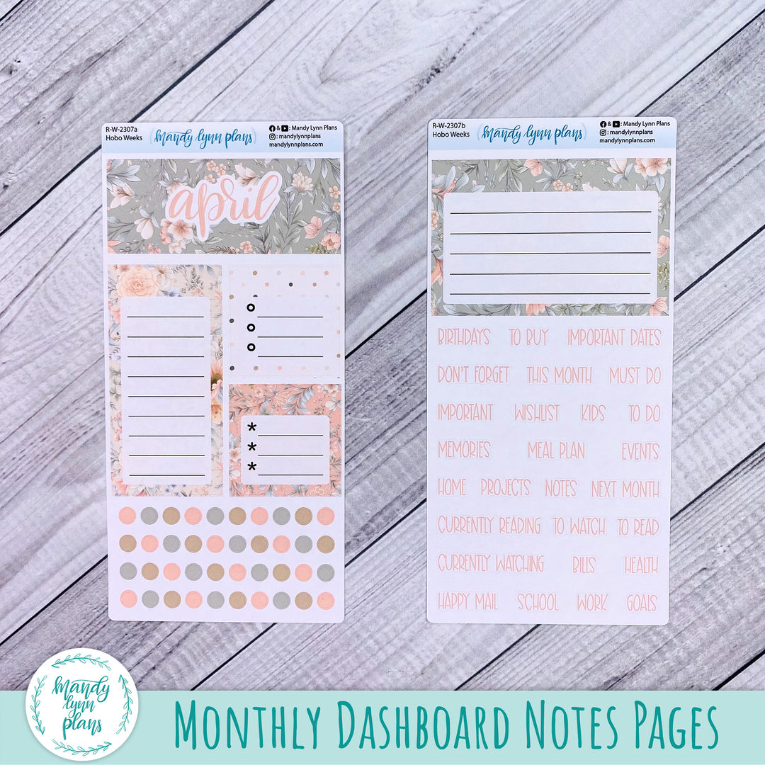 April Hobonichi Weeks Dashboard || Garden Symphony || R-W-2307