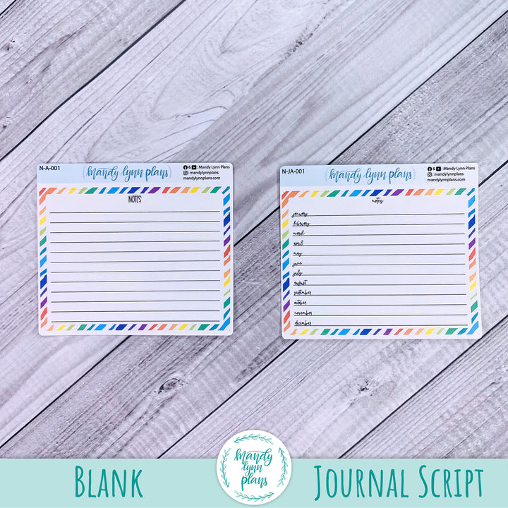 A6 Lined Notes Sticker