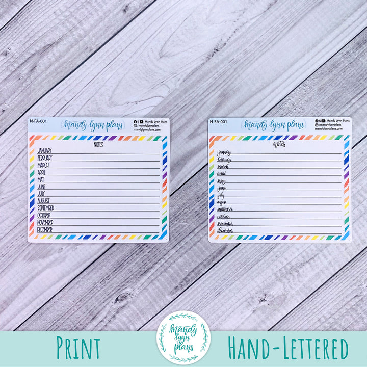 A6 Lined Notes Sticker