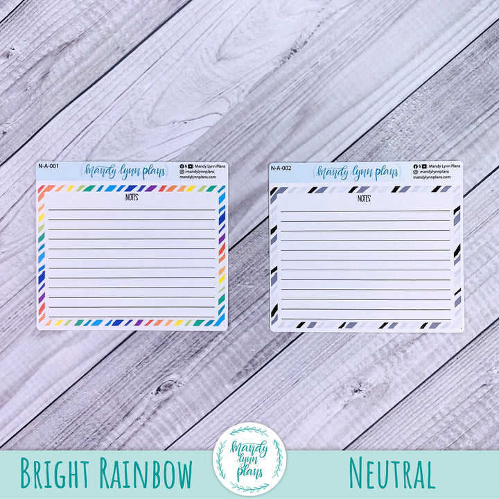 A6 Lined Notes Sticker