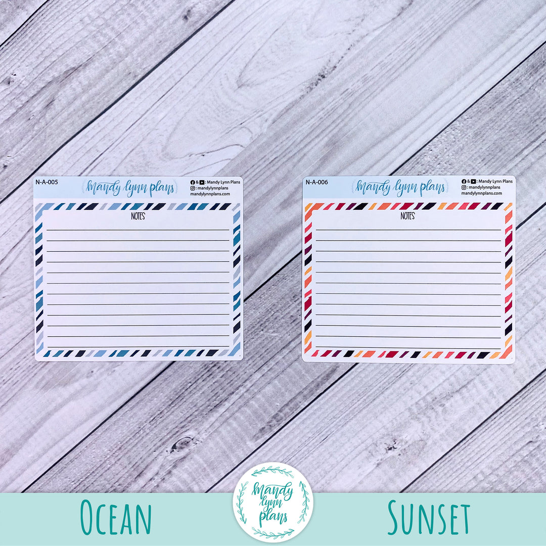 A6 Lined Notes Sticker