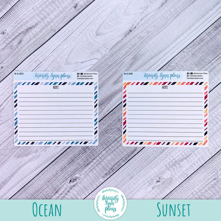 A6 Lined Notes Sticker