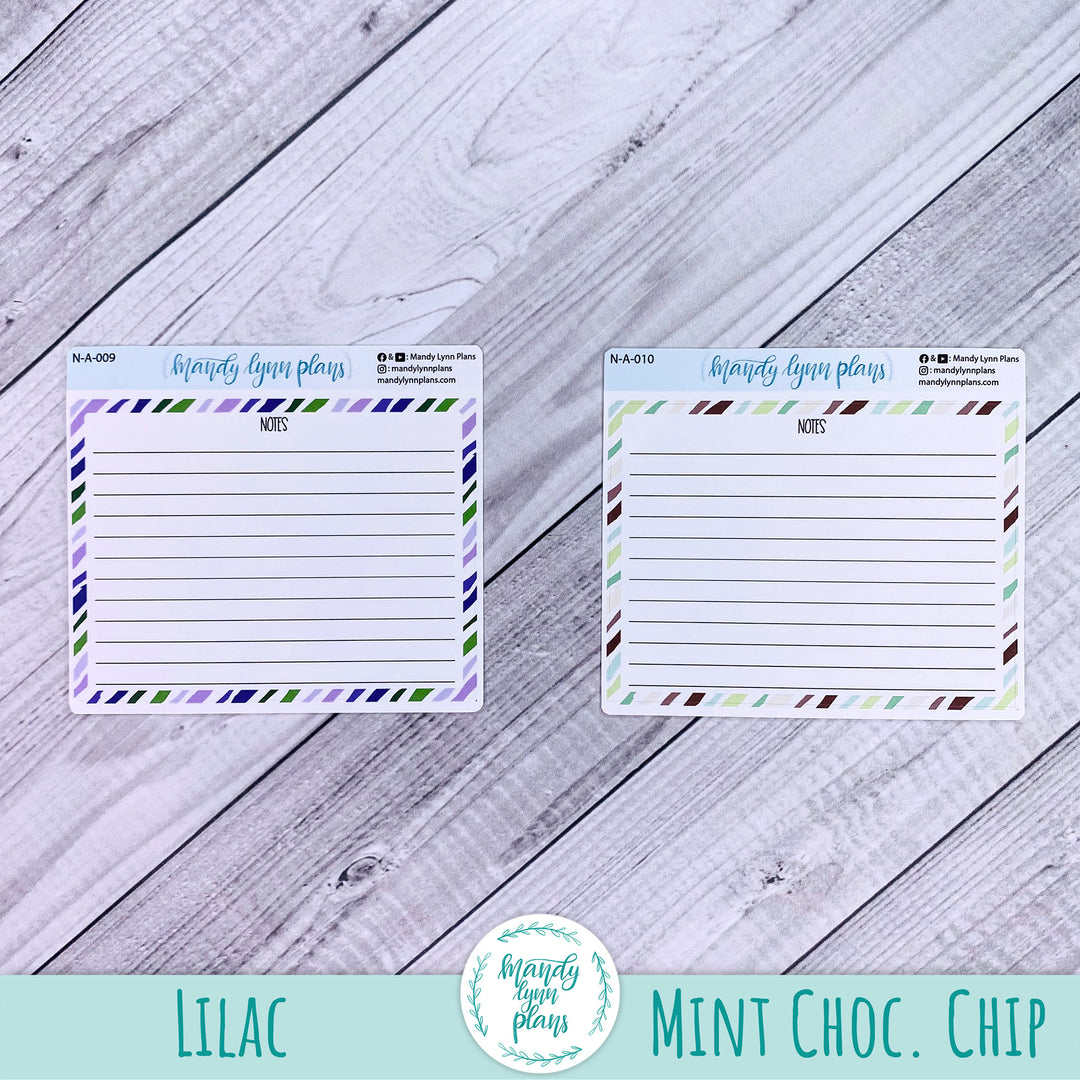 A6 Lined Notes Sticker