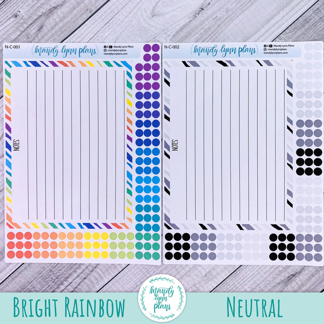 A5 Lined Notes Sticker