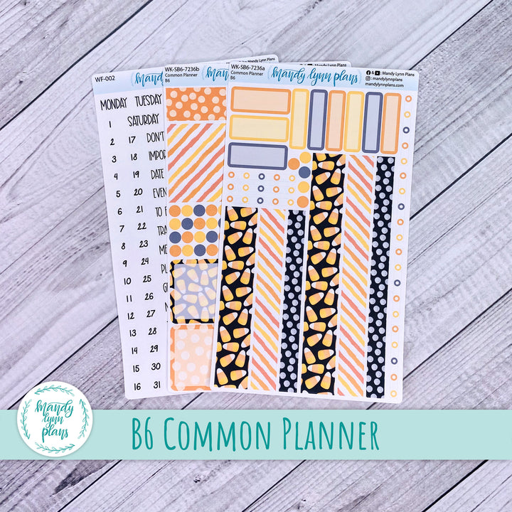 B6 Common Planner Weekly Kit || Candy Corn || WK-SB6-7236