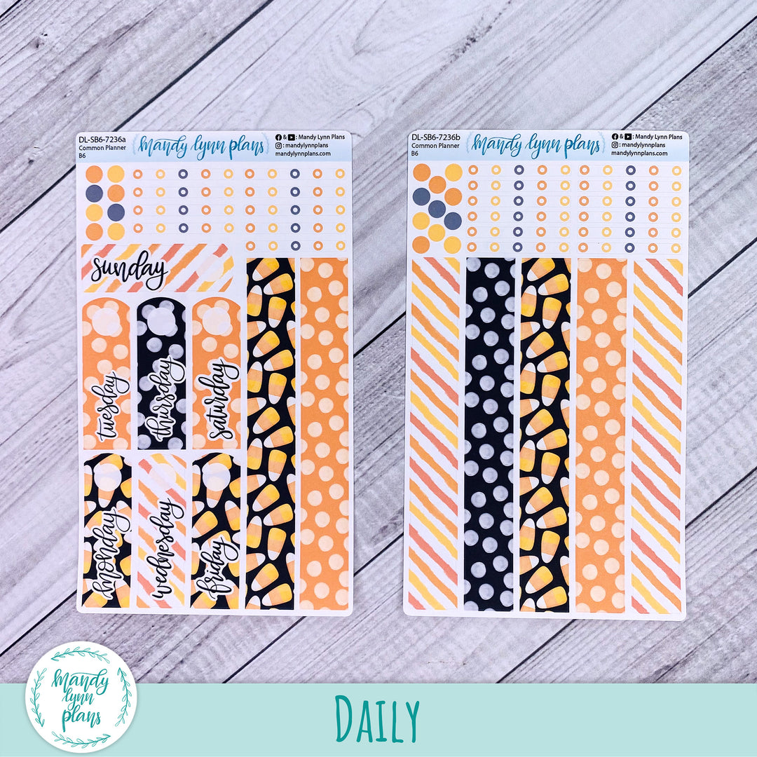 B6 Common Planner Daily Kit || Candy Corn || DL-SB6-7236