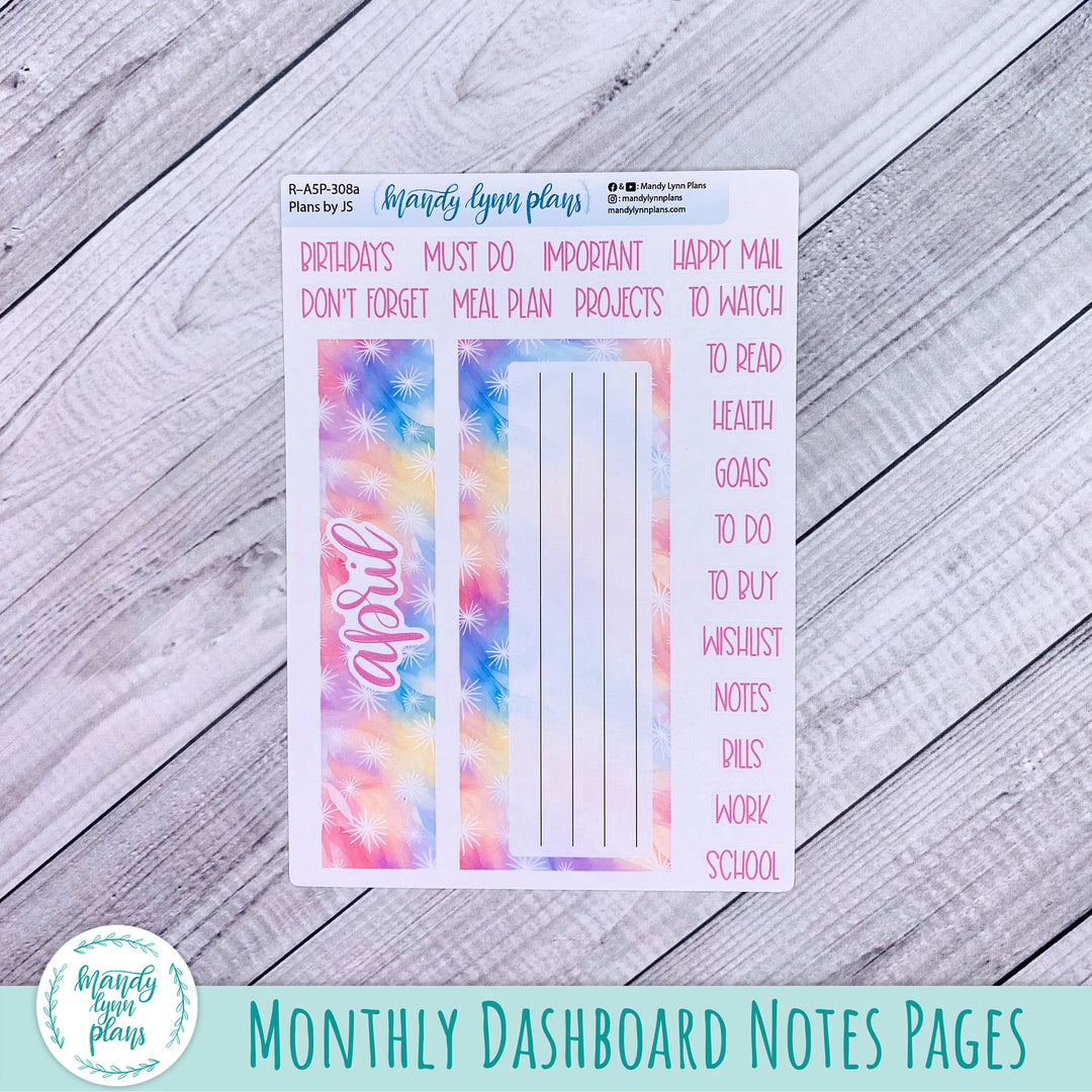 April Plans by Just Scribble Dashboard || Watercolor Wonder || R-A5P-308
