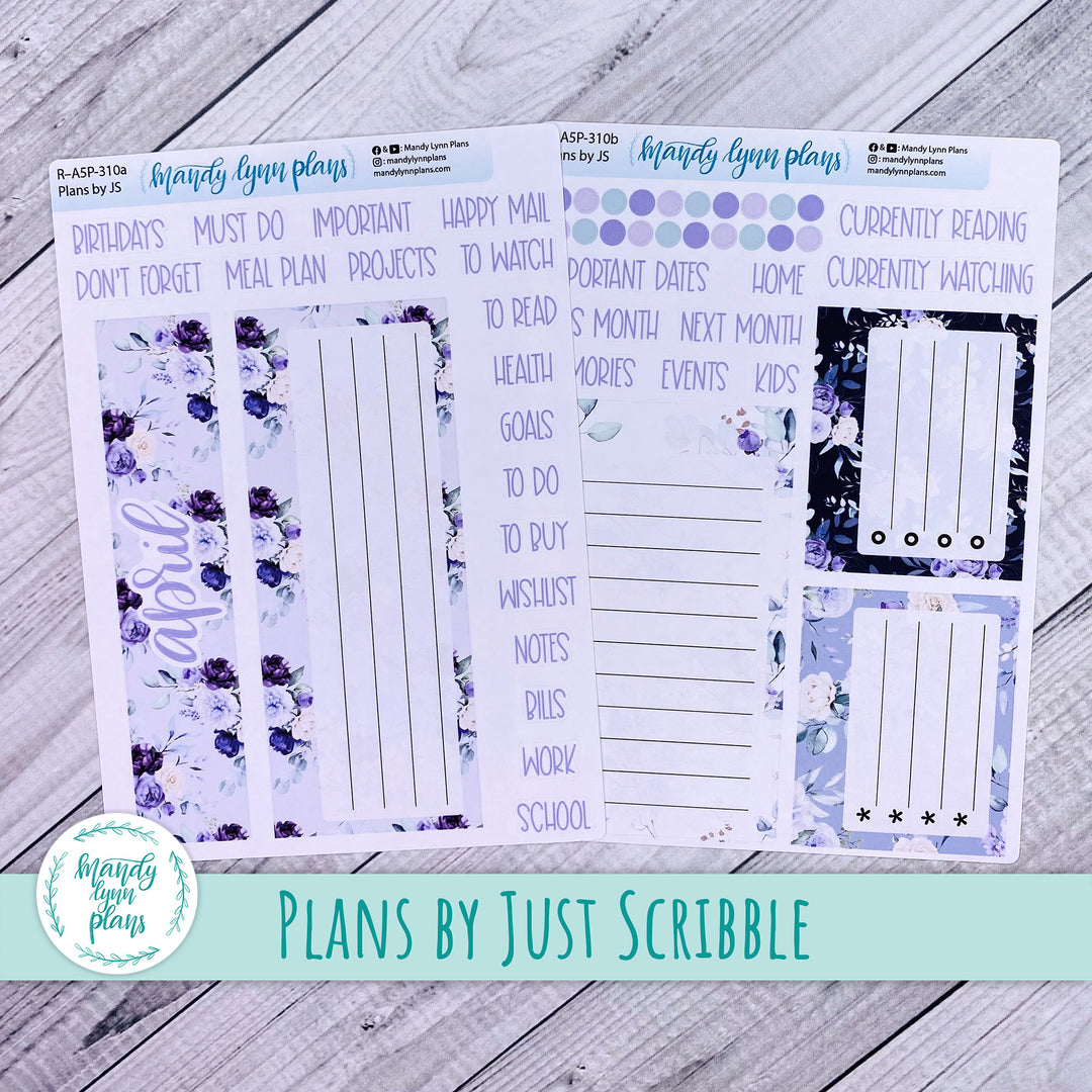 April Plans by Just Scribble Dashboard || Elegant Botanicals || R-A5P-310