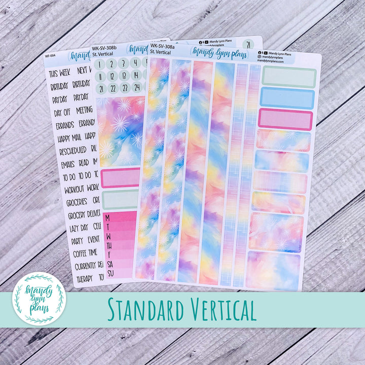 Standard Vertical Weekly Kit || Watercolor Wonder || WK-SV-308