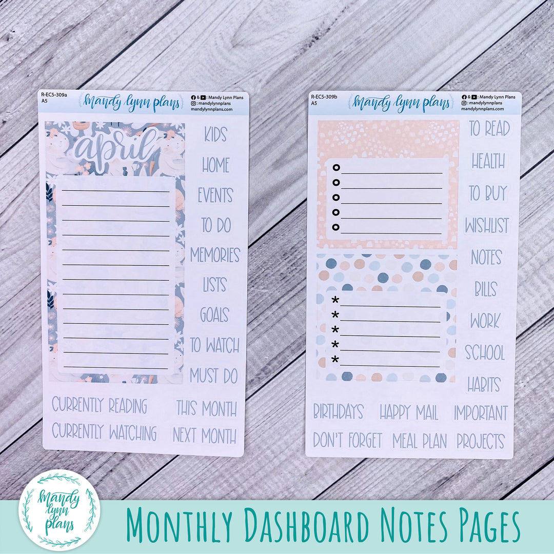 April EC A5 Dashboard Kit || Bunny Bliss || R-EC5-309