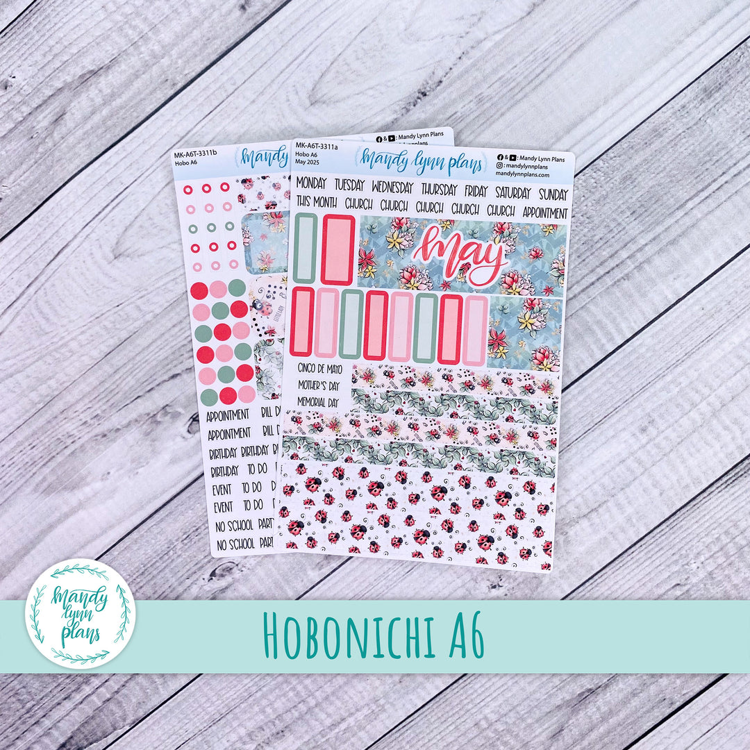 Hobonichi A6 May 2025 Monthly Kit || Ladybugs || MK-A6T-3311