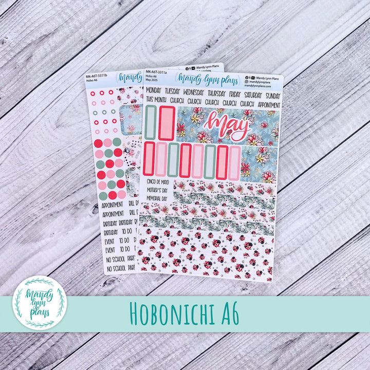 Hobonichi A6 May 2025 Monthly Kit || Ladybugs || MK-A6T-3311