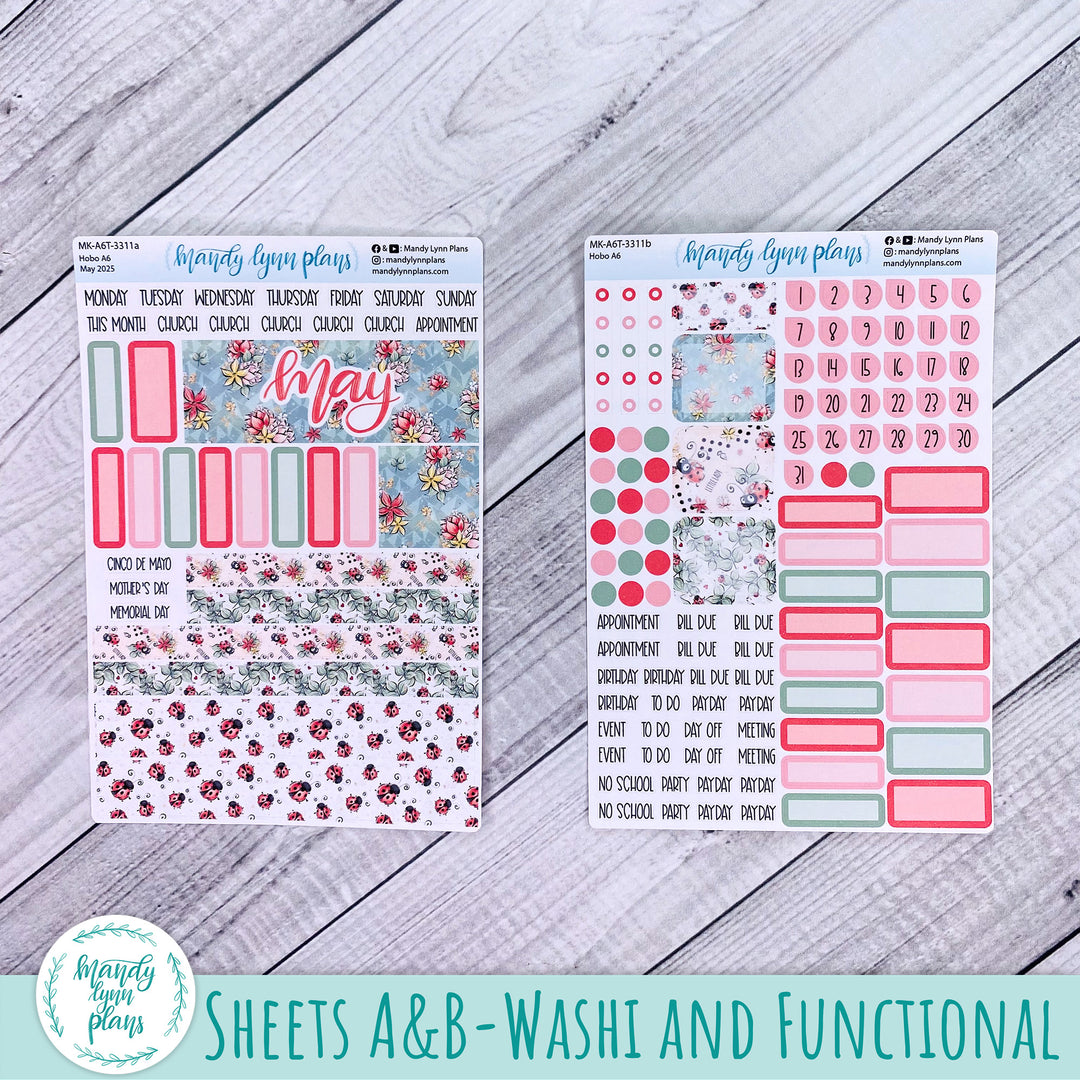 Hobonichi A6 May 2025 Monthly Kit || Ladybugs || MK-A6T-3311