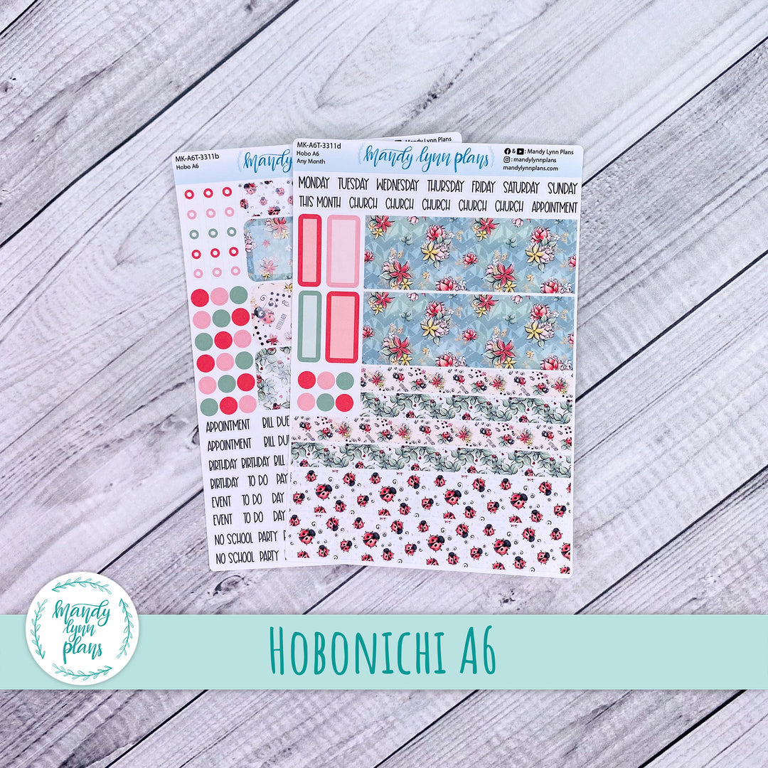 Any Month Hobonichi A6 Monthly Kit || Ladybugs || MK-A6T-3311