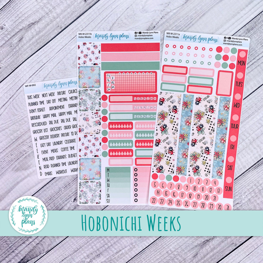 Hobonichi Weeks Weekly Kit || Ladybugs || WK-W-2311