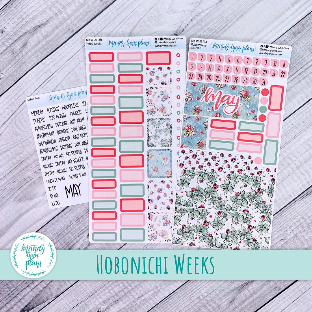 Hobonichi Weeks May 2025 Monthly Kit || Ladybugs || MK-W-2311