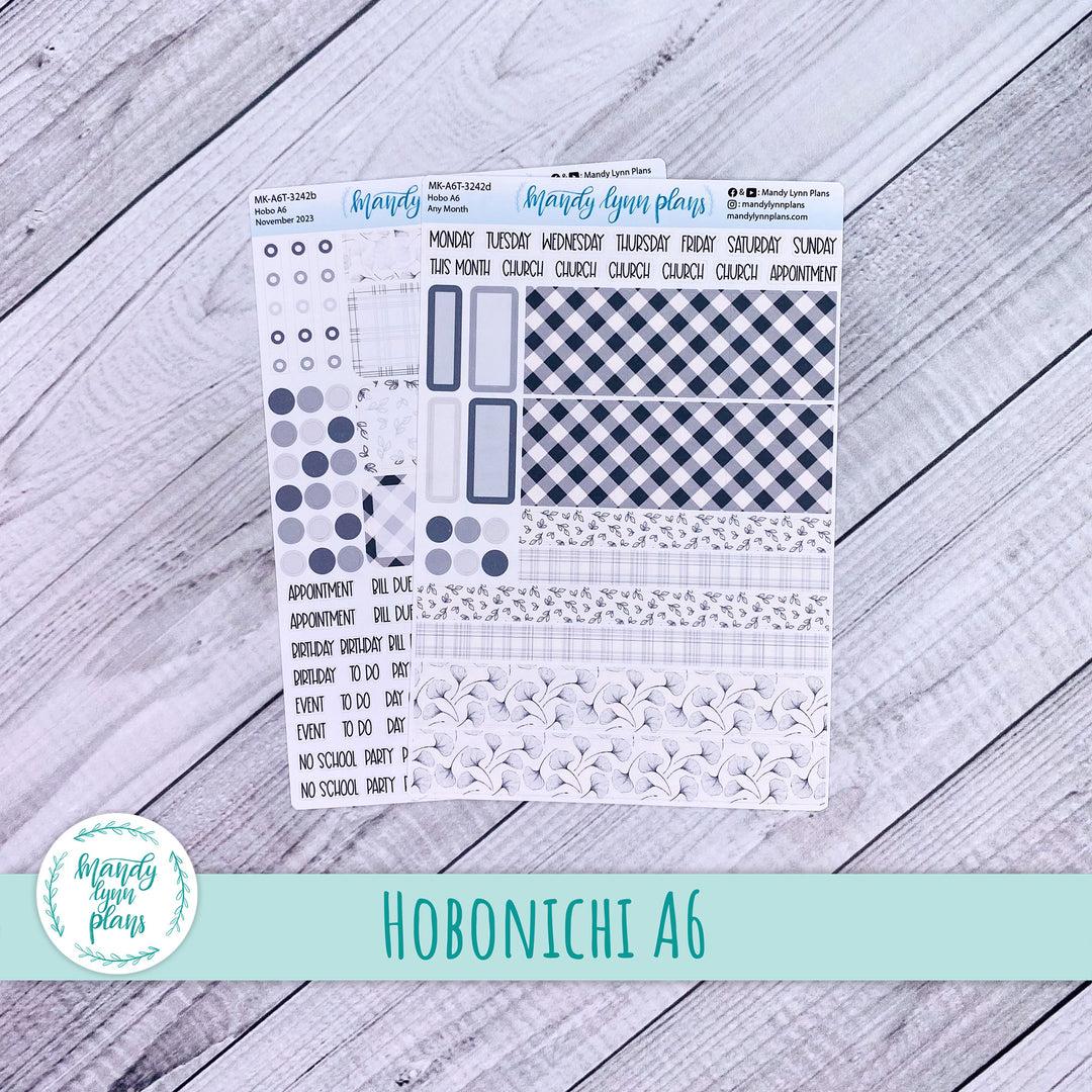 Any Month Hobonichi A6 Monthly Kit || Simplicity in Bloom || MK-A6T-3242