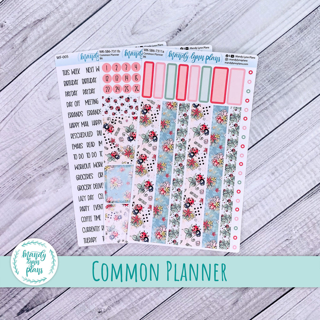 A5, B6, N1 & N2 Common Planner Weekly Kit || Ladybugs || 311