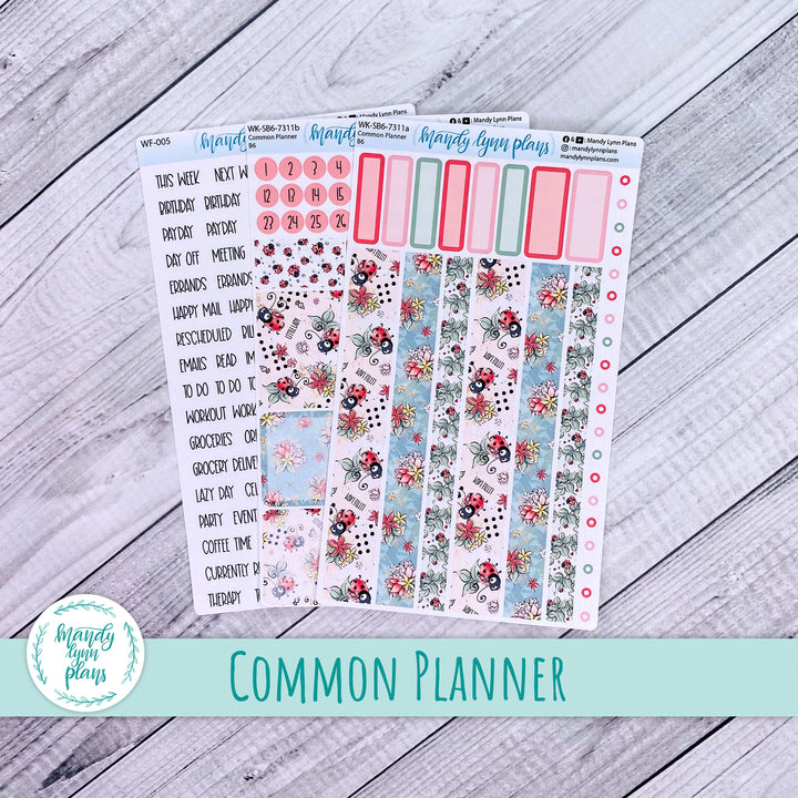 A5, B6, N1 & N2 Common Planner Weekly Kit || Ladybugs || 311