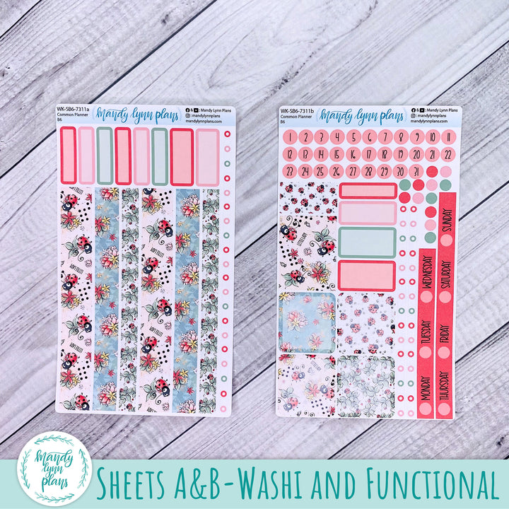 A5, B6, N1 & N2 Common Planner Weekly Kit || Ladybugs || 311