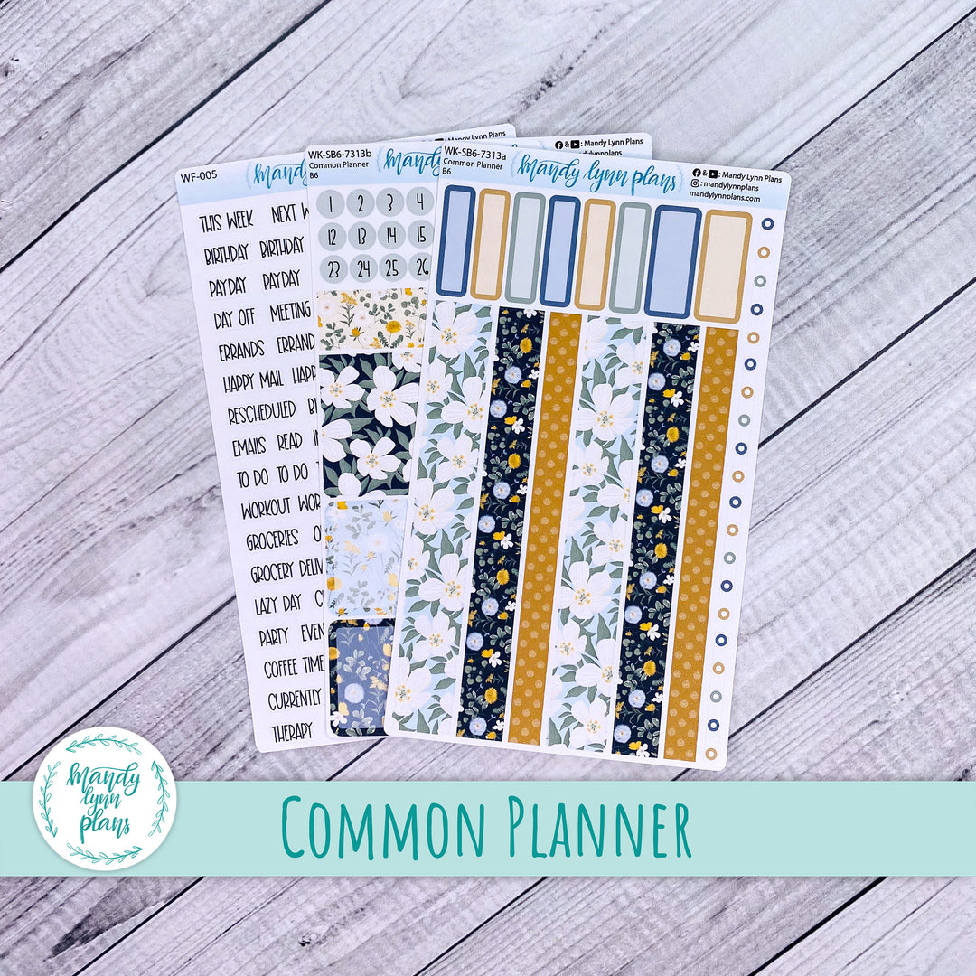 A5, B6, N1 & N2 Common Planner Weekly Kit || Wildflower Darling || 313