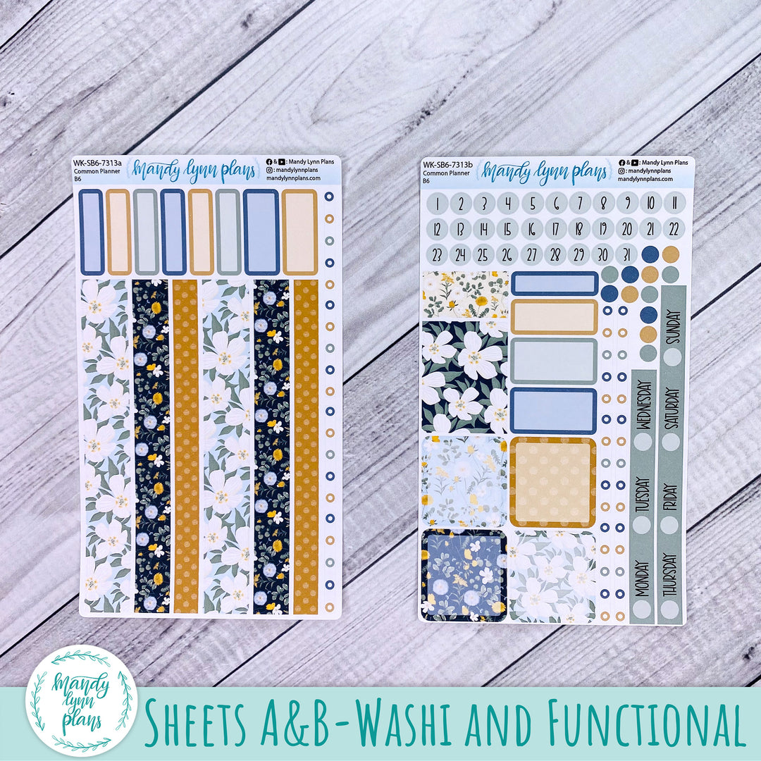A5, B6, N1 & N2 Common Planner Weekly Kit || Wildflower Darling || 313