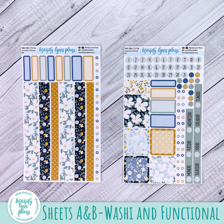 A5, B6, N1 & N2 Common Planner Weekly Kit || Wildflower Darling || 313