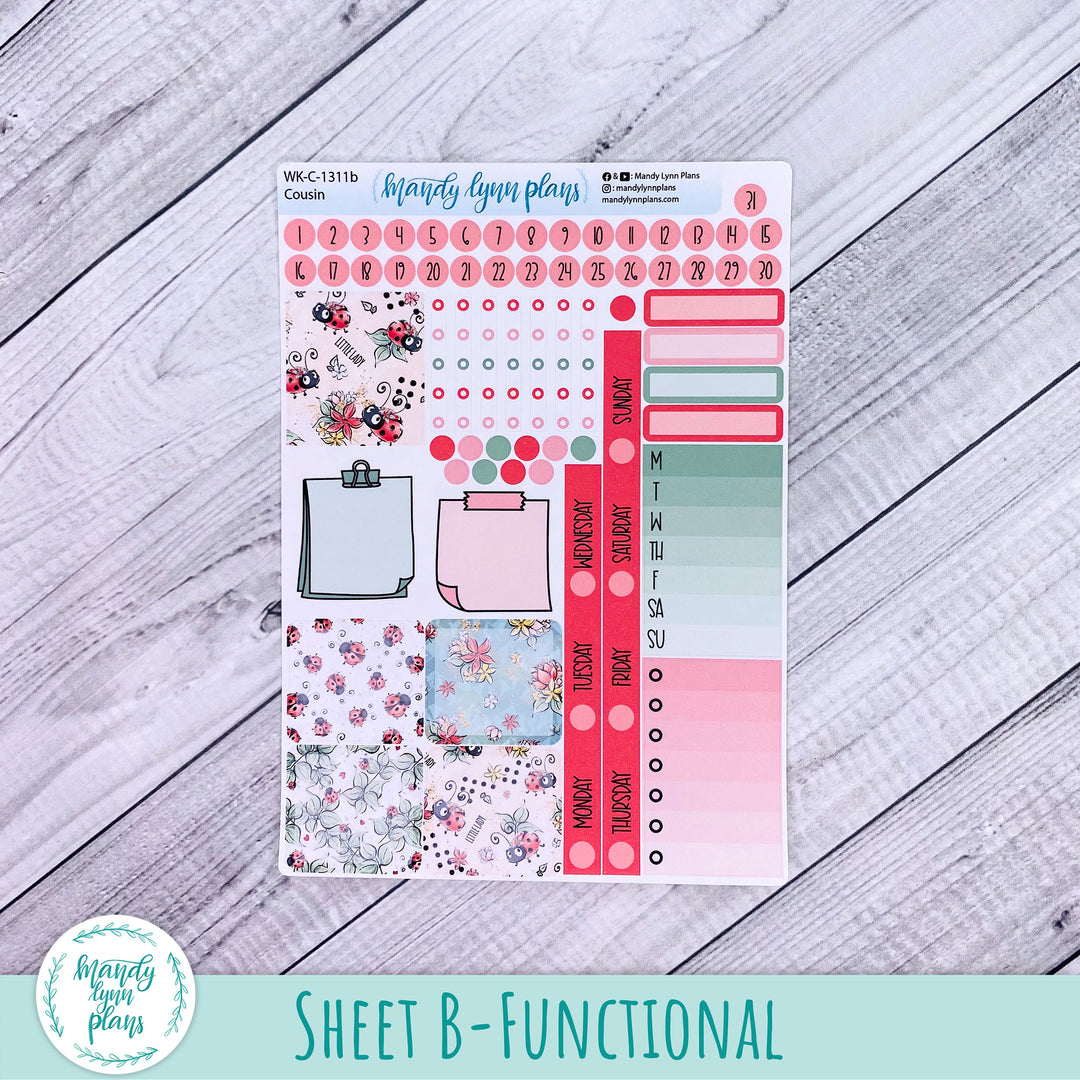 Hobonichi Cousin Weekly Kit || Ladybugs || WK-C-1311