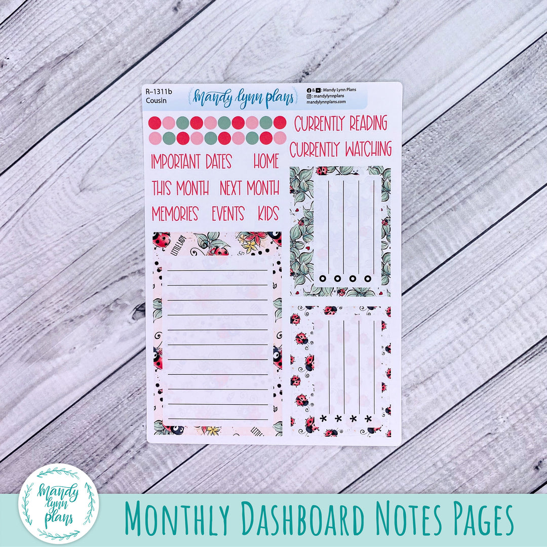 May Hobonichi Cousin Dashboard || Ladybugs || R-1311