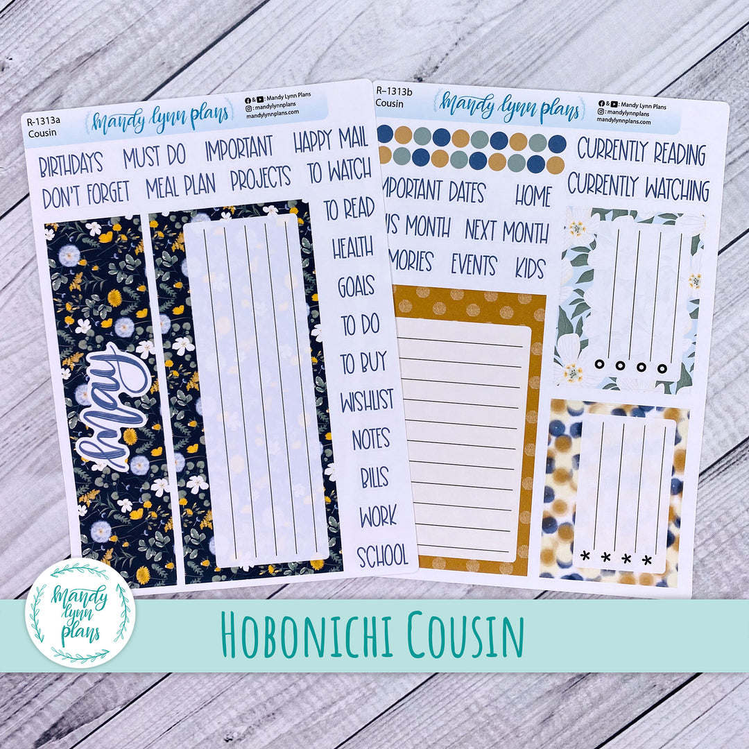 May Hobonichi Cousin Dashboard || Wildflower Darling || R-1313