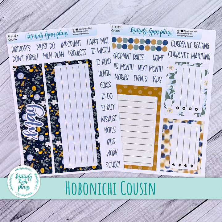 May Hobonichi Cousin Dashboard || Wildflower Darling || R-1313