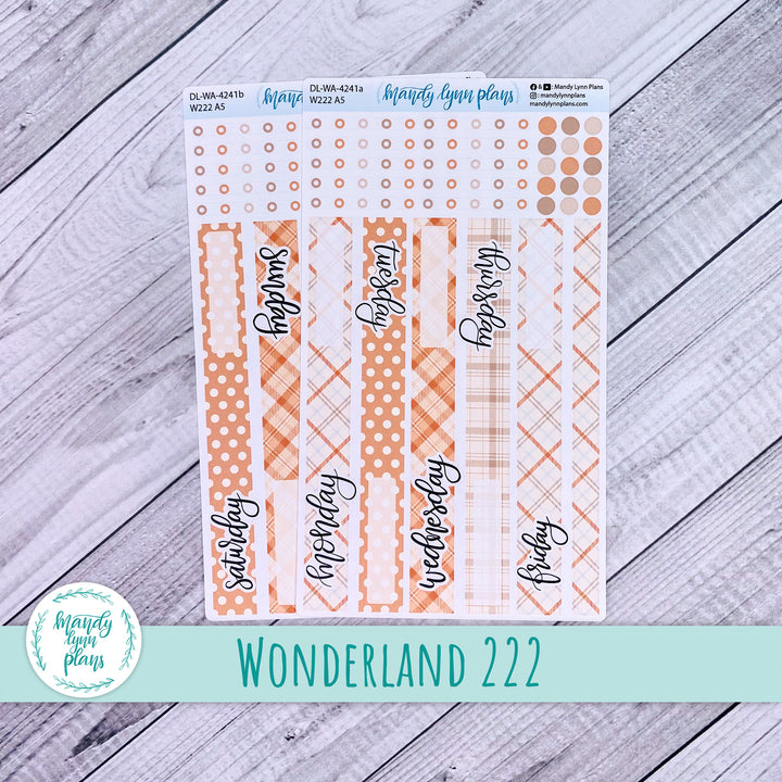 Wonderland 222 Daily Kit || Pumpkin Plaid || 241
