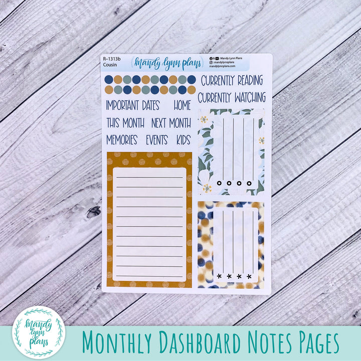 May Hobonichi Cousin Dashboard || Wildflower Darling || R-1313