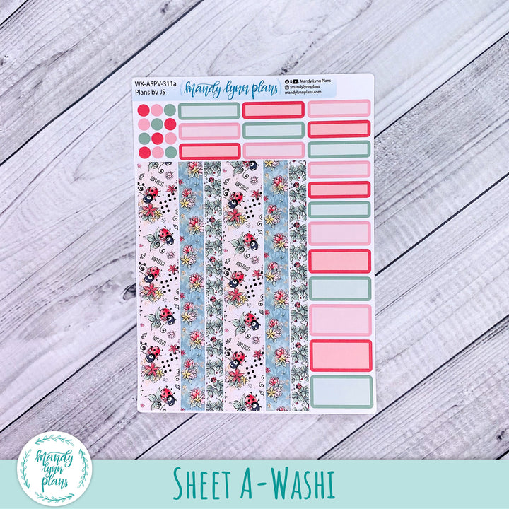 A5 Plans by Just Scribble Weekly Kit || Ladybugs || 311