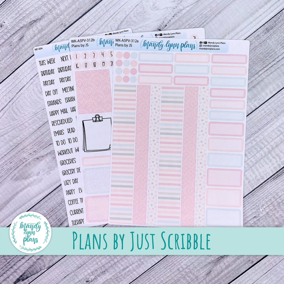 A5 Plans by Just Scribble Weekly Kit || Colors of Spring || 312