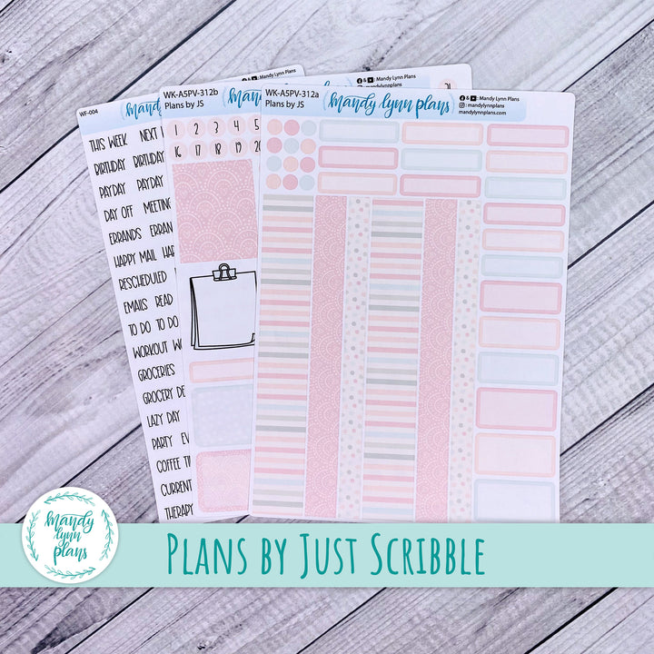 A5 Plans by Just Scribble Weekly Kit || Colors of Spring || 312