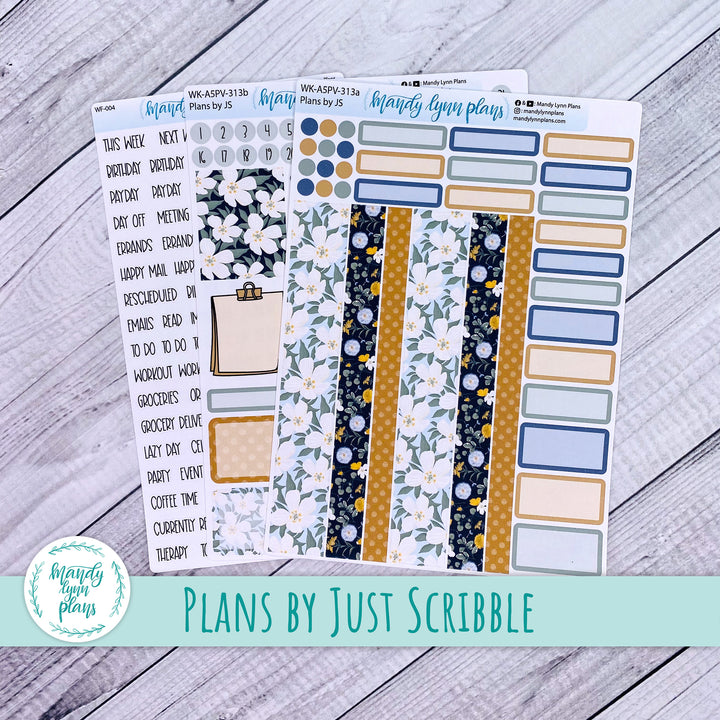 A5 Plans by Just Scribble Weekly Kit || Wildflower Darling || 313
