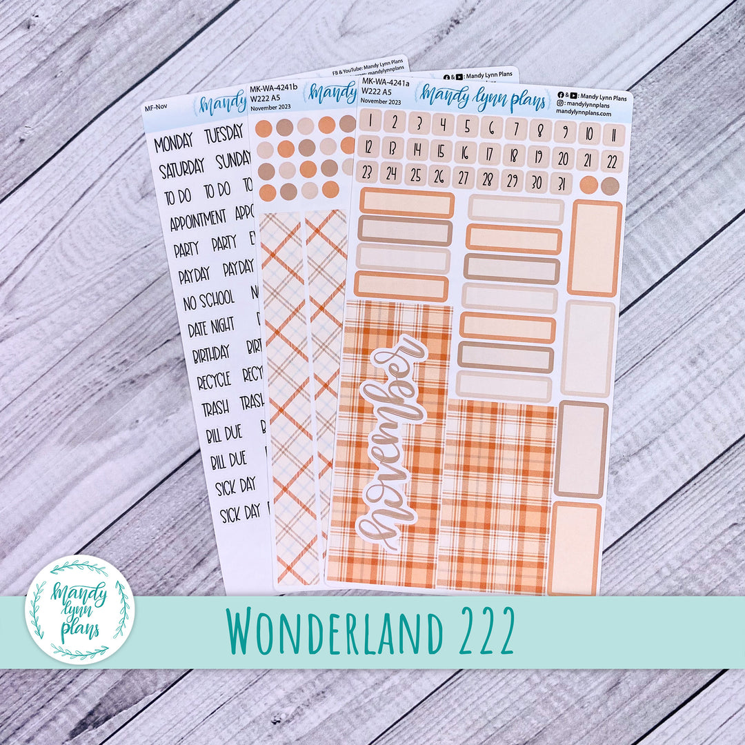 Wonderland 222 November 2023 Monthly Kit || Pumpkin Plaid || 241