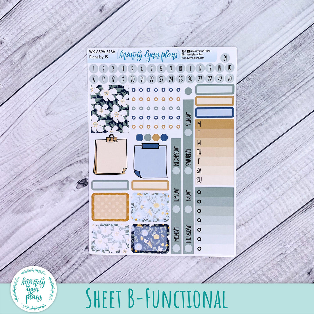 A5 Plans by Just Scribble Weekly Kit || Wildflower Darling || 313